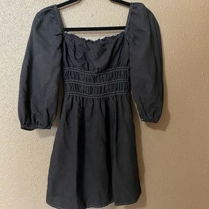 Lisa says gah! Black puff sleeve dress